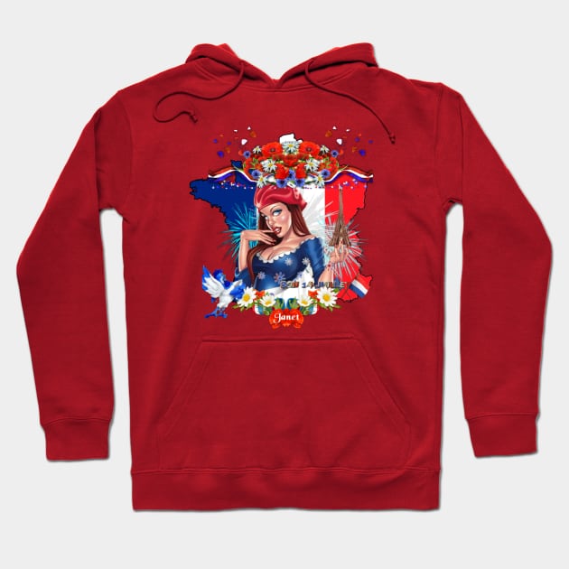 bastille day Hoodie by baha2010